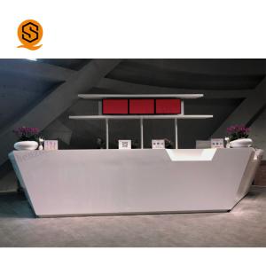 Solid Surface Airport Reception Desk Easy Repairable SGS Certification