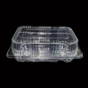 Biodegradable 18cm Clear Plastic Tray Containers 7g Round Salad Packaging