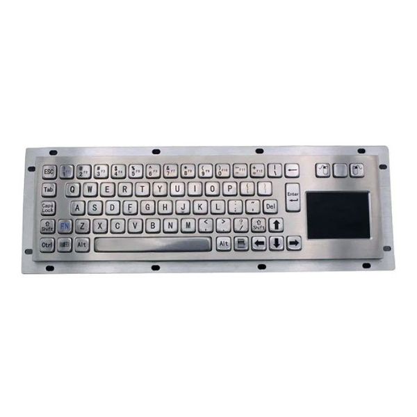 40counts/Mm Sus304 Industrial Metal Keyboard IP65 Brushed Stainless Steel