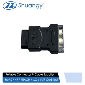 Cheap SATA 15Pin to 4Pin Power Connector Adapter – Electrical Terminal Converter for HDD / PSU / Server for sale