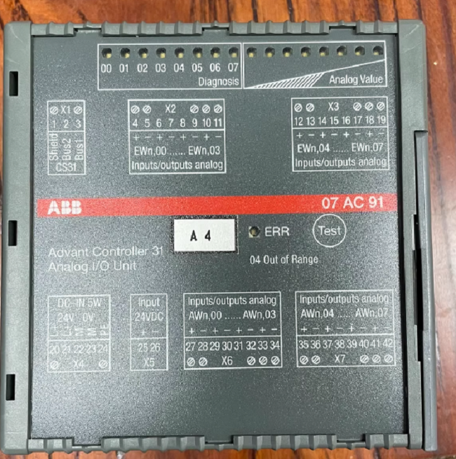 07AC91 GJR5252300R0101 ABB Analog output module High precision multi channel