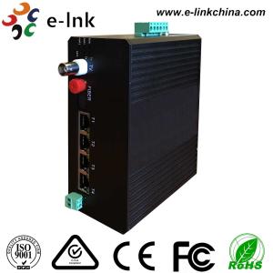Industrial Video Ethernet Switch 4x10/100M Ethernet + 1xVideo + 1xRS485 Data +