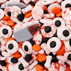 Custom Personal Label Tablet Candy Bulk Halloween Eyeball Hard Pressed Candy
