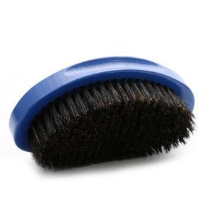 Custom Blue Bent Wave Brush Curve For 360 Soft Boar Bristle For Hair Growth