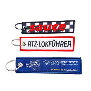 Cheap Personalized Woven Keychain with Customization Availability Polyester Material for sale