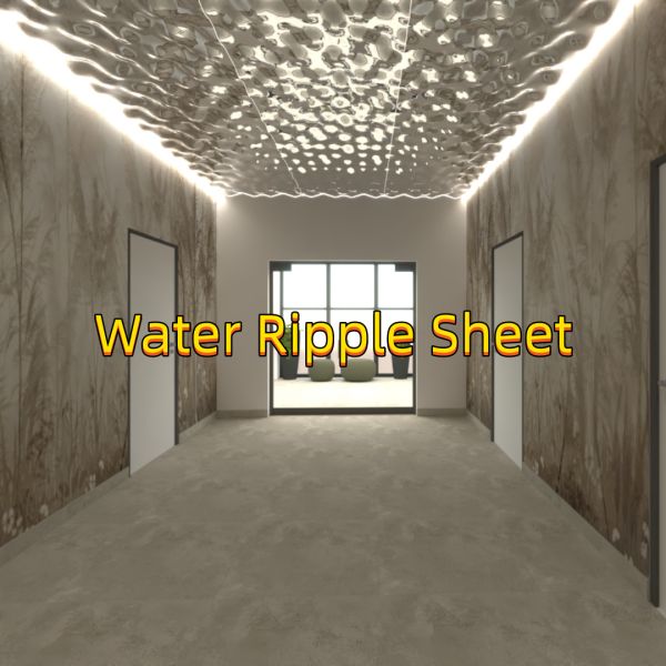 Customize Big Wave Water Ripple Stainless Steel Metal Sheet 0.8*1220*2440mm