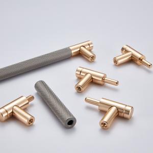 Golden Zinc Alloy Furniture Drawer Handle Pulls Single Hole