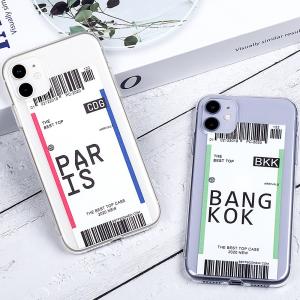 Gel Boarding Pass Phone Cases Light Weight Camera Protection