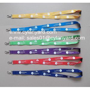Printed colour polyester neck ribbons with breakaway buckle,