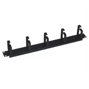 1U Rack Mount Horizontal Metal Cable Manager Single Sided 5 Snapin D Rings