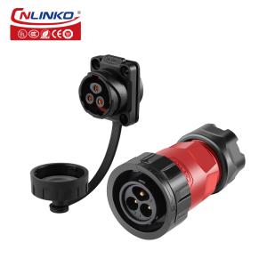 CNLINKO IP68 Waterproof 20a 12v DC Power Plug 20A 3 Pin Connector M20 Circular