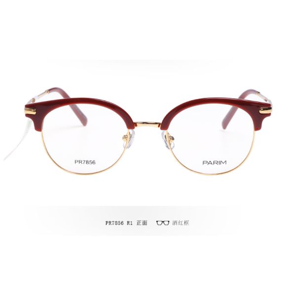 Fashionable Unisex Parim Eyeglasses Frames Light Half Frame Round Eye