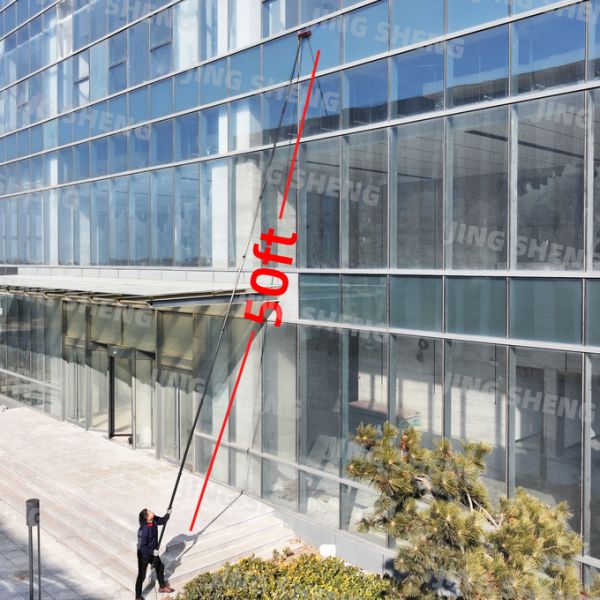 40ft Fiberglass Window Cleaning Pole Factory Workshop High Window Cleaning OEM