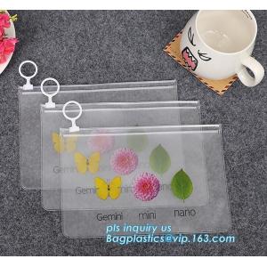 Zipper Slider Clear Pvc Bag For toothbrush bag, Stationery Ruler Set Packaging