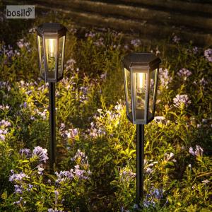Solar Powered Outdoor Garden Lights in Black Waterproof and Sustainable Lighting