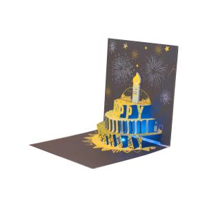 Foldable Pop Up Greeting Card With Blank Message Space Recyclable And Customizab