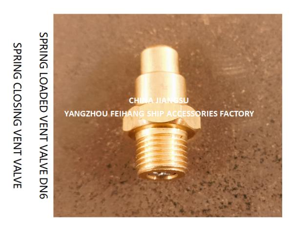 DN6 Spring Loaded Vent Valve with Thread M13 Connection Compliant with CB/T3778