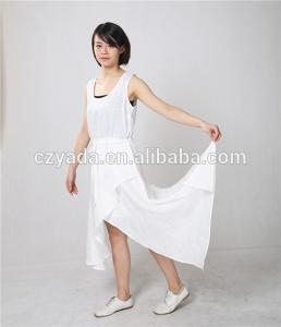 Cheap 2015 Linen Cotton Fashion Short Sleeve Latest Dress Designs For Ladies for sale
