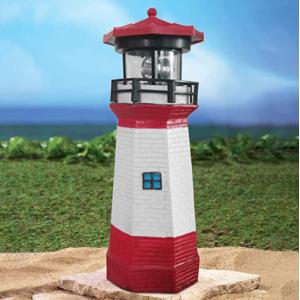 2.0 Volt 27.5cm Garden Lighthouse Rotating Light