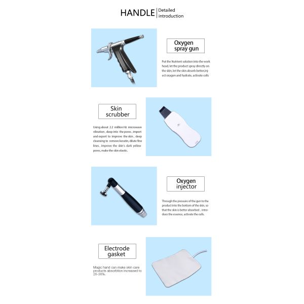 Multifunctional 10 in 1 facial care skin Moisturizing hydra oxygen mask jet peel skin facial care machine