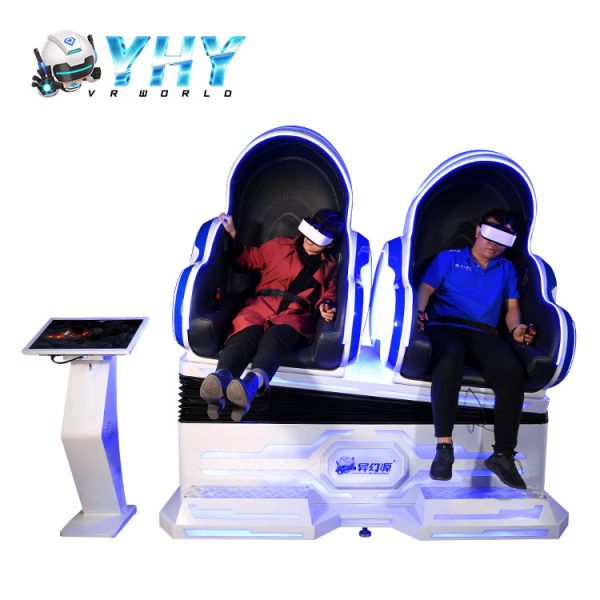 Quality Acrylic 2 Seats 9D VR Egg Simulator Cinema With 200 Games wholesale