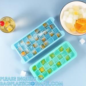 Silicone Ice Cube Molds With Removable Lids Reusable And BPA Free For Whiskey,