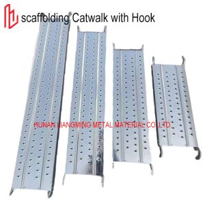 Q195 Q235 Scaffolding Catwalk With Hook Galvanized Steel Plank Customized