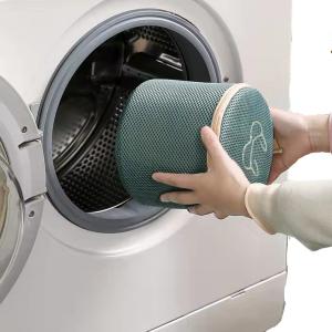 Green Mesh Laundry Bag Double Layer Nylon Fabric Material OEM