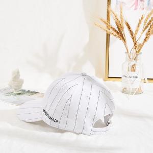 Stripe 6 Panel Embroidered Baseball Caps With Back Closure