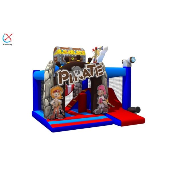 Quality New Design Digital Printing Inflatable Pirate Bounce House With Slides For Kids wholesale
