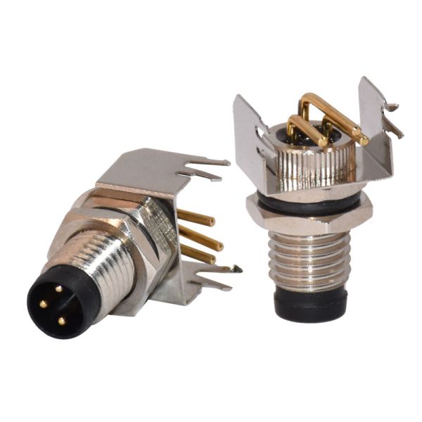 3 / 4 / 5 / 6 / 8 Pin Male And Female Straight Right Angle Sensor M8 Connector