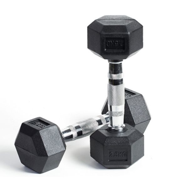 dumbbells hexagonal, 5kg dumbbells hexagonal, hexagonal rubber dumbbells,10kg