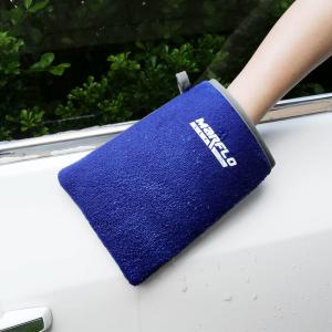 Cheap Blue Custom Synthetic Clay Mitt Clay Bar Wash Mitt For Auto Care Blister Packaged for sale