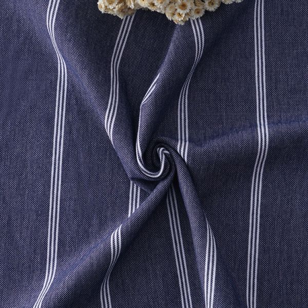 Breathable And Fashionable Comfortable Cotton Feel Striped Knit Fabric For Casual Tops