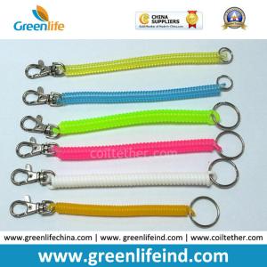 Custom Short Plastic Spring String Mobile Phone Lanyard Key Chains