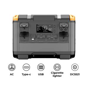 Portable LiFePo4 Solar Power Station 2400W With LED Lighting / MPPT Controller