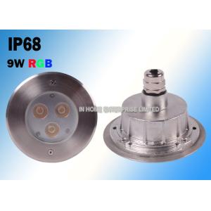 SS 316 3W RGB Underwater Led Pond Lights Super Bright For Swimming Pool