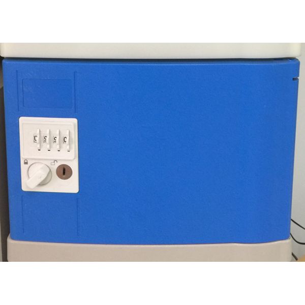 Quality Blue School Lockers 8 Comparts 1 Column , Clover Keyless ABS Plastic Lockers wholesale