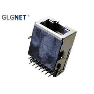 One Port Latch Up Rj45 Jack Pcb Mount Rj45 Connector 1 x 1 1000 Base T