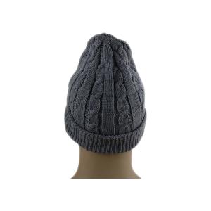 Unique Unisex Fitted Beanie Hats / Grey Mens Winter Beanie Hats 56-60CM