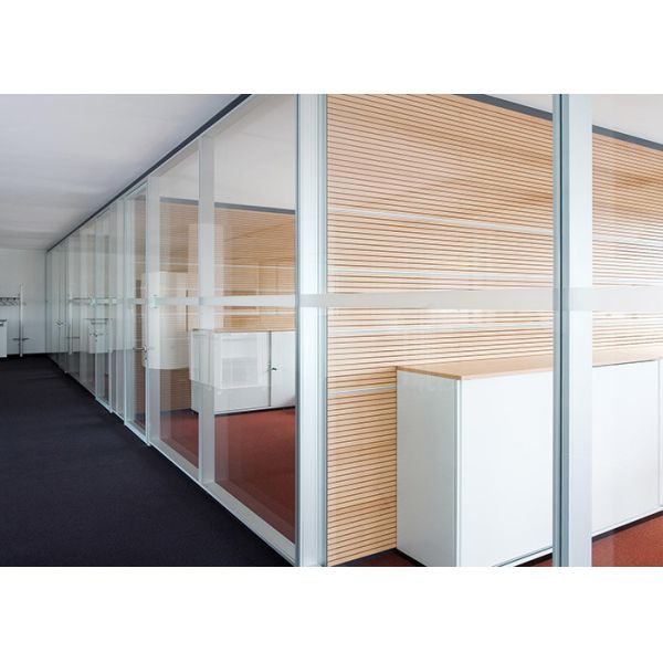Demountable Glass Partition Wall System Removable Aluminium Frame Glass