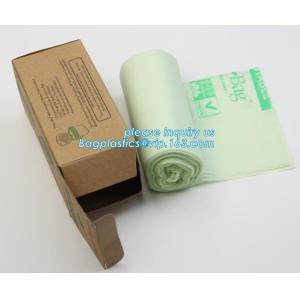 Eco friendly biodegradable plastic compostable garbage bags on roll, Compostable