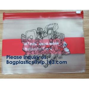 Biodergadable Customized Pvc Plastic Zipper Slider Bag Makeup Zipper Bag For