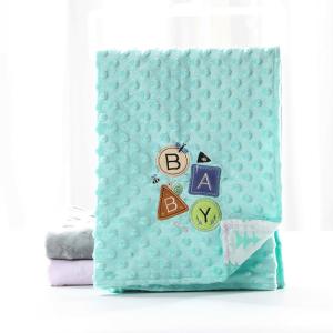 Cheap 30x40 2 Ply Double Blanket Minky Breathable Summer Cotton Blankets for sale