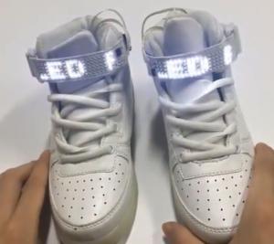 Cheap Remote Control Led Screen Shoes , Rechargeable Womens High Top Light Up Shoes for sale