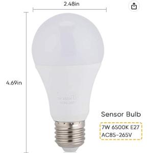 Light Bulb with Sensor Twilight to Twilight Light Bulb, 7 W Smart Sensor LED
