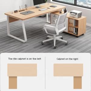 Commercial Furniture Simple Modern Wooden Office Desk and Chair with File