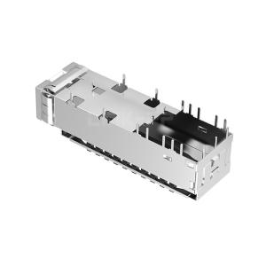 LP11BCS2030 SFP+ 1x1 Cage With Heat Sink Sorder Through Hole, Right Angle