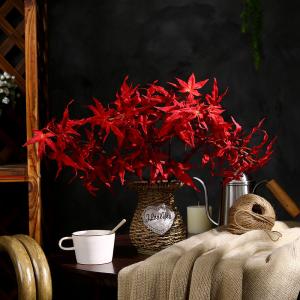 Artificial Landscape Maple Leaf Tree Countertop Ornaments Decorative Vase Flower