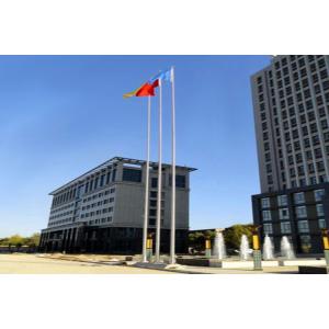 Various Shape Stainless Steel Flag Pole For City Squares / Customs Terminals /